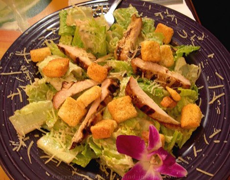 Picture of caesar salad at Moose McGillycuddys Lahaina restaurant on Front Street.