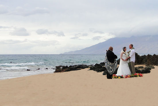 Poolenalena Beach Wedding on Maui