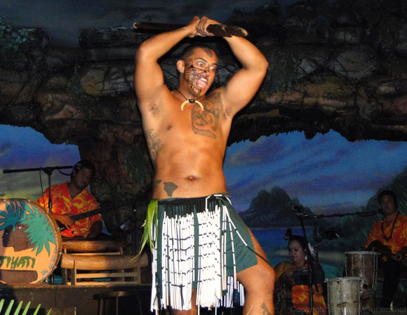 Drums of the Pacific Luau warrior dance