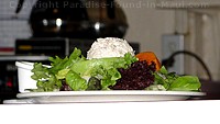 Picture of a big salad at the Gazebo Restaurant, Maui.