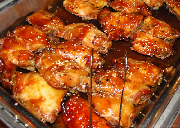 Chicken at the Drums of the Pacific Luau buffet