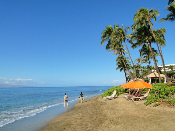 Kaanapali Beach in front of the Hyatt Regency Maui