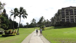 Picture of the walkway at the Ritz Carlton in Kapalua, Maui, Hawaii.