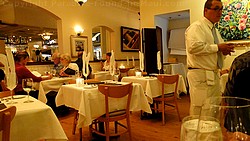 Picture of the interior seating area at the Lahaina Grill, one of the best restaurants in Maui, Hawaii.