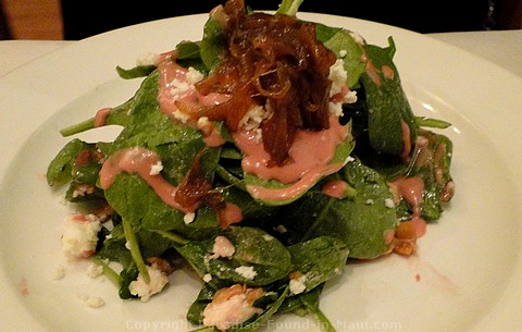 Picture of Spinach Salad at the Lahaina Grill, one of the best restaurants in Maui.