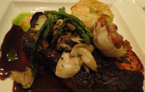 Picture of steak at the Lahaina Grill, one of the best restaurants in Maui.