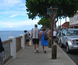 Picture of Couple Walking on Front Street in Lahaina, Maui