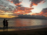 Picture of sunset in Lahaina, Maui, Hawaii.