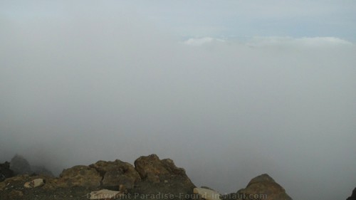 cloud cover on Haleakala Crater