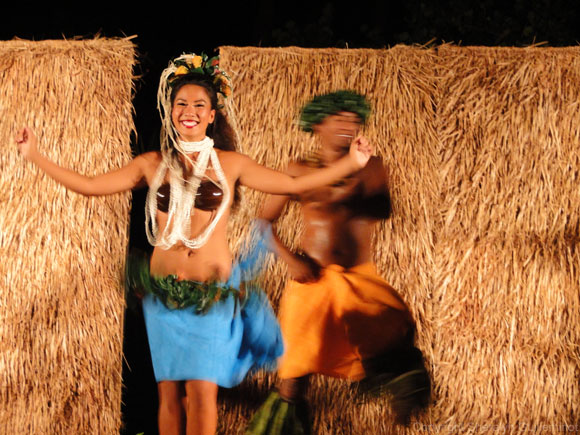 Hula dancers at the Sheraton Luau in Maui.