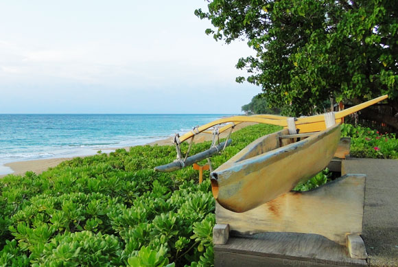 Traditional Hawaiian Outrigger Canoe