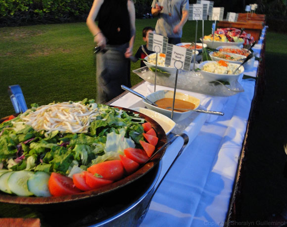 buffet dinner at the sheraton luau on Maui