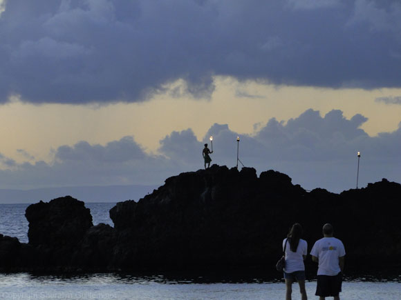 Torch Lighting Ceremony at Black Rock on Maui