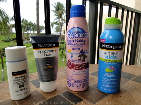 Picture of the sunscreen we used in Maui, Hawaii.