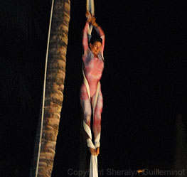 Cirque-style performance at the Grand Wailea Luau