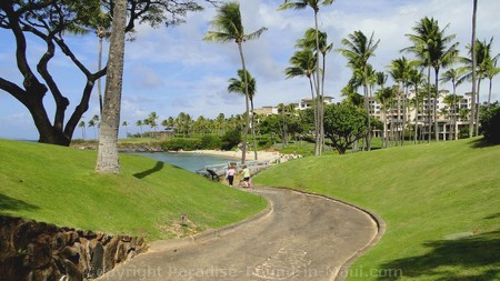 Picture of walkway to Kapalua Beach, Maui, Hawaii.