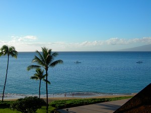 Royal Lahaina Resort Maui ocean view from lanai in partial ocean view room