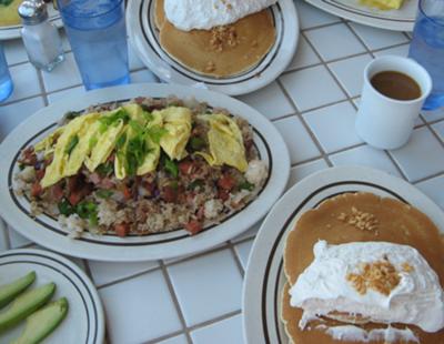 Our delicious breakfast at the Gazebo