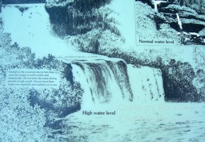 picture of Maui waterfalls warning sign at Oheo Gulch (Seven Sacred Pools) in Hana area