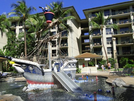 Picture of the pirate ship kids pool at the Westin Kaanapali Ocean Resort Villas.