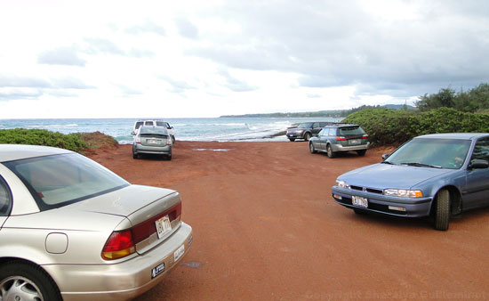 Best place to park for baby beach at Baldwin Beach Park