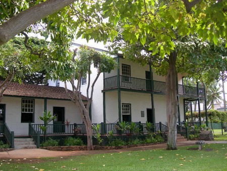 Picture of the historic Baldwin Home Museum on Front Street, Lahaina on the island of Mau, Hawaii.