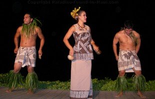 Picture of luau dancers at the Feast at Lele, one of the best Maui luaus.