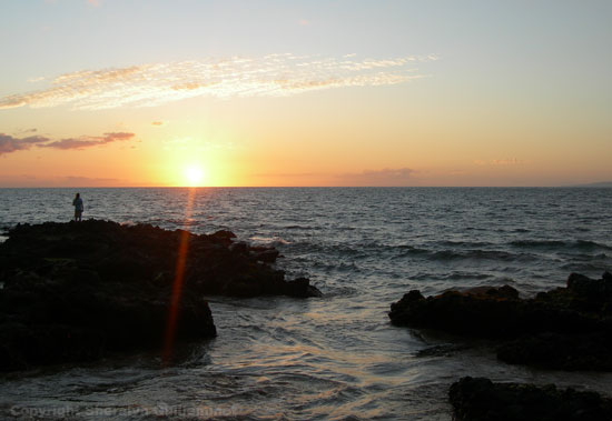 Sunset on Kamaole III Beach in Kihei