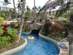 The lazy river at the Grand Wailea in Maui, Hawaii