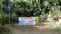 Picture of gate across path to Honolua Bay, Maui.
