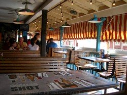 Picture of the interior of Moose McGillycuddy's Lahaina restaurant on Maui, Hawaii.