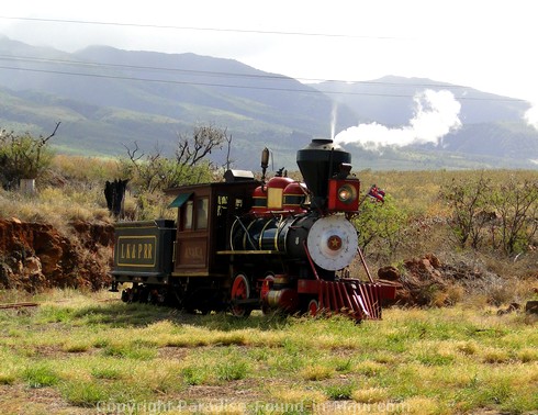 Picture of the Sugar Cane Train near Puukoli Station on Maui, Hawaii.