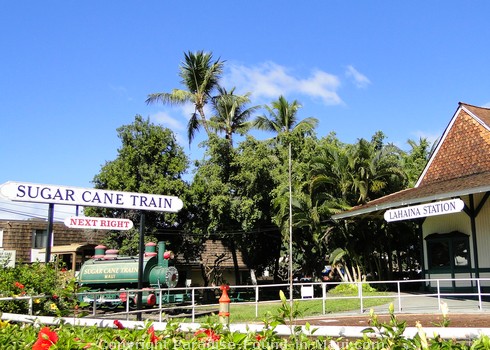 Picture of the Sugar Cane Train's Lahaina Station on Maui, Hawaii