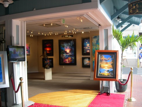 Picture of the entrance to Christian Riese Lassen's art gallery in Lahaina, Maui.