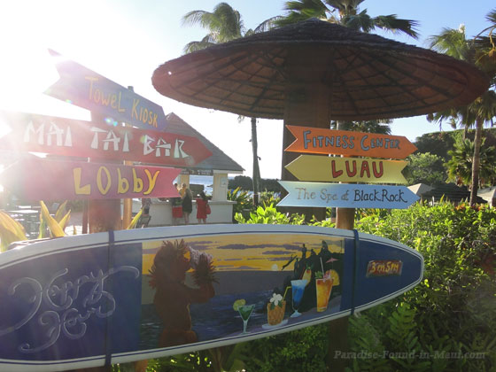 Cool signs at the Sheraton Maui Resort
