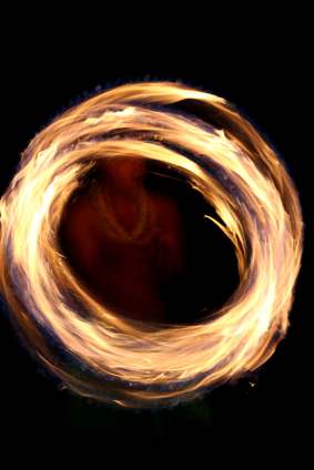 fire dancer at Maui, Hawaii luau