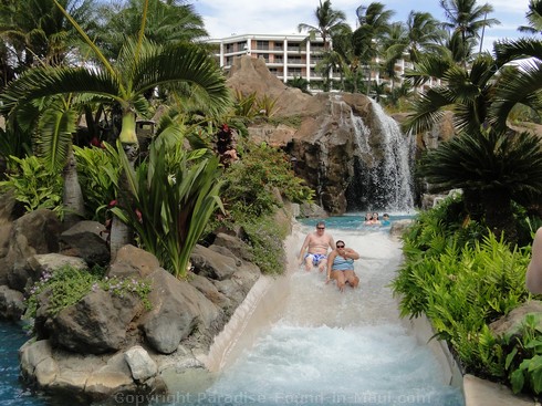 Picture of rapids at the Grand Wailea Hotel pool