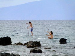 Picture of standup paddleboarding off Maui, Hawaii