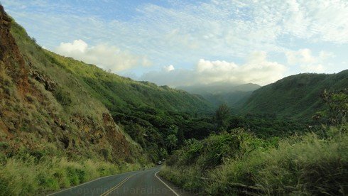 Drive on Honoapiilani Highway on Maui, Hawaii