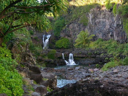oheo gulch near Hana Maui view of pools and waterfalls