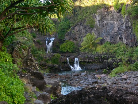 oheo gulch near Hana Maui view of pools and waterfalls