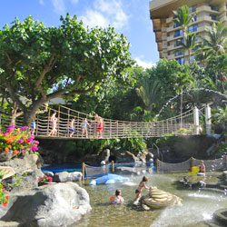 kids at the Hyatt Regency Maui pool