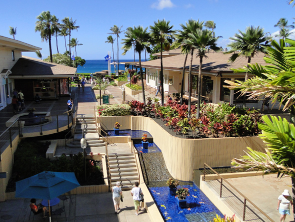 Ocean View from Whalers Village Shopping Center on Maui